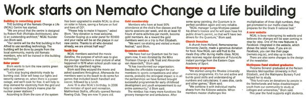 Work starts on Nemato Change a Life building